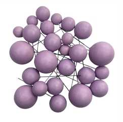 APT--KIT-TOPO-DE-BOLO-BOLINHAS-FOSCO-2X2,5X3X4-C20-UN----LILAS