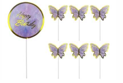 APT--TOPO-DE-BOLO-HAPPY-BIRTHDAY-BORBOLETA-11X22CM-C7-UN----ROSA
